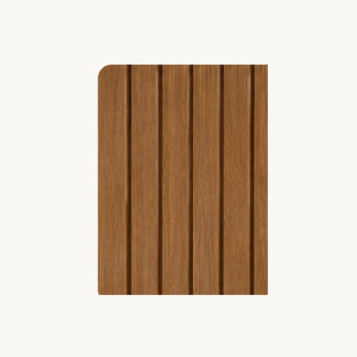 Warm Teak WPC cladding finish